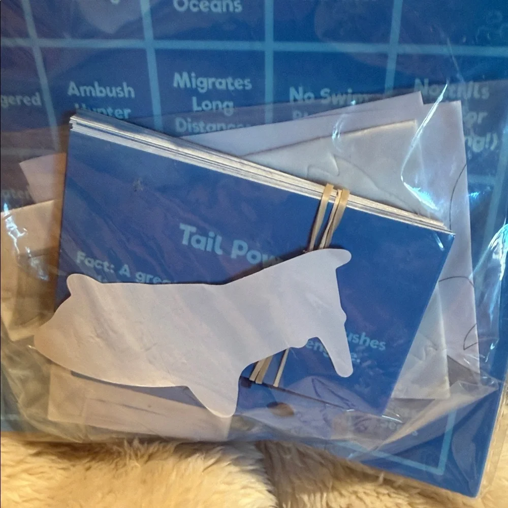 Great White Shark Bingo Game - Blue